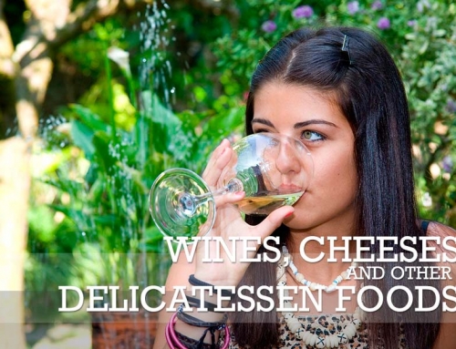 Wines, cheeses and other delicatessen foods